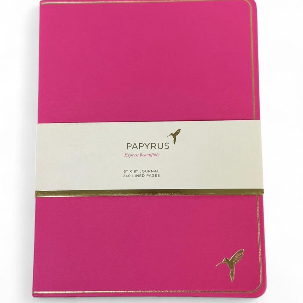 Papyrus Fuchsia Journal with Gold Trim